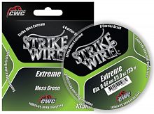 Шнур плетеный 4-жильный Strike Wire Extreme, 0,36mm/30kg -135m - mossgreen (темно-зеленый)