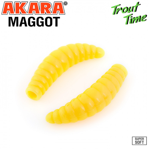 Силиконовая приманка Akara Trout Time MAGGOT 1,6 Cheese 461 (10 шт.) фото 5