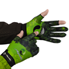 Перчатки демисезонные без пальцев softshell ПЧ-11 (Цвет - CAMO LIME KHAKI, размер XL, фирменная печать AQUATIC)