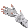 Перчатки для рыбалки летние Aquatic UPF50+ (цвет: WHITE CAMO, размер XXL/XXXL)