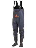 Полукомбинезон заброд. Norfin SHADOW NEOPRENE BOOTFOOT р.46-XXL с сапогами резина