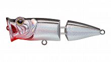 Воблер Поппер составной Strike Pro Pike Pop Joint 95, цвет: A010-EP Black Back Silver, (SH-002DJ#A01