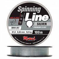 Леска Spinning Line Silver 0,40 мм, 16,0 кг, 150 м, серебряная