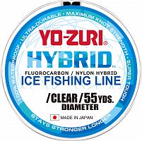Леска монофильная Yo-Zuri Hybrid Ice 50м Clear (0,127мм) 1lbs