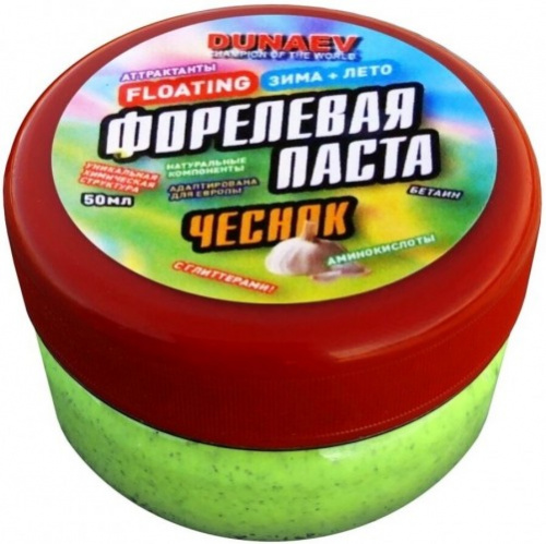 Паста Dunaev 50мл Форель Чеснок Зеленая