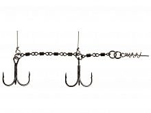 Оснастка стал. Lucky John STINGER POWER CHAIN 3,5 и 8,0см, оснащ. тройниками разм.03/0 и 03/0 1шт.