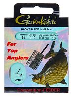 Крючки с поводком Gamakatsu Booklet BR. FEEDER 2210R разм. 16-0.12мм 100см 10шт.