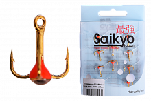 Тройник-капля Saikyo с глазом золот. №14G ( 10шт)