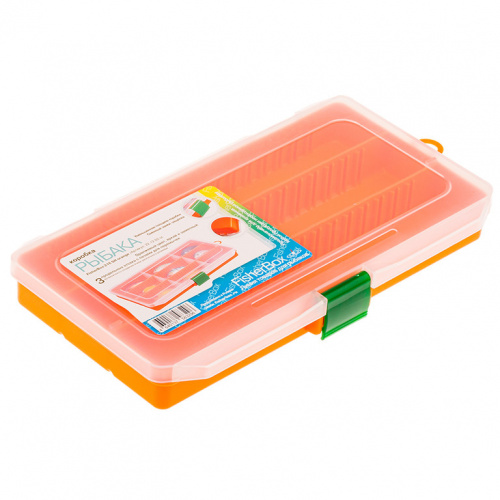 Коробка рыбака fisherbox 216sh orange (22x12x02) slim