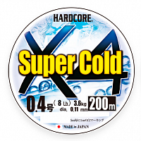 Пл.шн. Duel PE Hardcore Super Cold X4 200м Hi-Vis Yellow #0,6 (0,13мм)