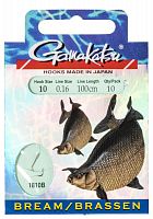 Крючки с поводком Gamakatsu Booklet BR. FEEDER 1810B разм. 10-0.16мм 100см 10шт.