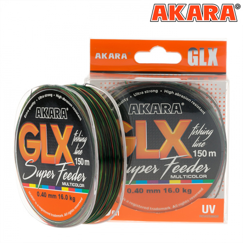 Леска Akara GLX Super Feeder 150 м 0,20 мм мультиколор