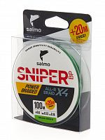 Шнур плетёный Salmo Sniper BP ALL R BRAID х4 Grass Green 120/013
