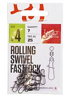 Вертлюги c застеж. LJ Pro Series ROLLING SWIVEL FASTLOCK 004 7шт.