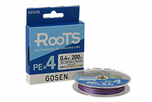 Шнур Gosen ROOTS PE X4 Multi Color 200м #1.5