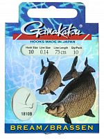 Крючки с поводком Gamakatsu Booklet BR. FEEDER 1810B разм. 10-0.14мм 75см 10шт.