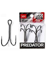 Крючки-двойники Lucky John PREDATOR сер. LJH121 разм.K004/0 4 шт.