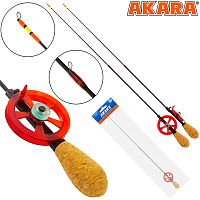 Уд. зим. Akara Leader F 415 c катушкой Red (хлыст Hi Carbon Fast)