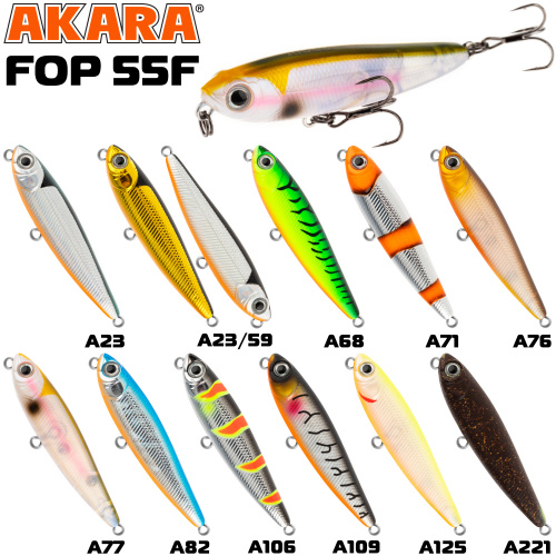Воблер Akara Fop 55F 3,5 гр.A109