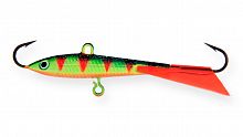 Балансир Strike Pro Micro Ice 55, цвет: A139FL, цвет: Acid Perch Fluo, светящийся, хвост: красный