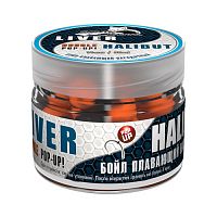 Бойлы насад. плав. двух цв. Sonik Baits 14мм LIVER-HALIBUT Fluo Pop-ups 90мл