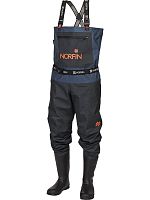 Полукомбинезон заброд. Norfin PILOT BOOTFOOT р.42-M с сапогами резина