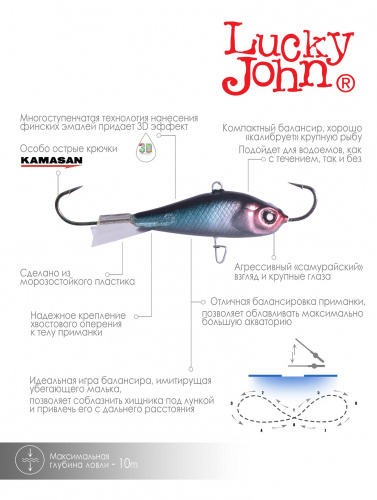Балансир Lucky John BALTIC 5 50мм/121 фото 4