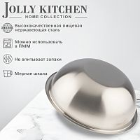 Миска-салатник Jolly Kitchen c мерной шкалой нерж.сталь матовый/глянец 25 см