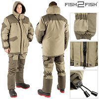 Костюм зим. Fish2Fish Горка -30 С мебрана цв. хаки 48-50 р-р. рост 182-188