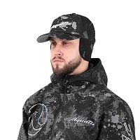 Кепка утепленная Aquatic КА-23 (soft-shell, мембрана 10000/10000, цвет - CAMO BLACK, размер XL, фирменная печать Aquatic)
