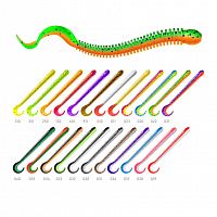 Приманка ZUB-WORM-ZANDER 135мм(5,3")-5шт, (цвет 039) красный верх-белый низ