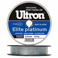 Леска ULTRON Elite Platinum 0,16 мм, 100 м, 3,1 кг, серебряная