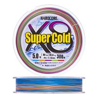 Шнур Duel PE Hardcore Super X8 300м 5Color #8,0 (0,48мм) 50,0kg
