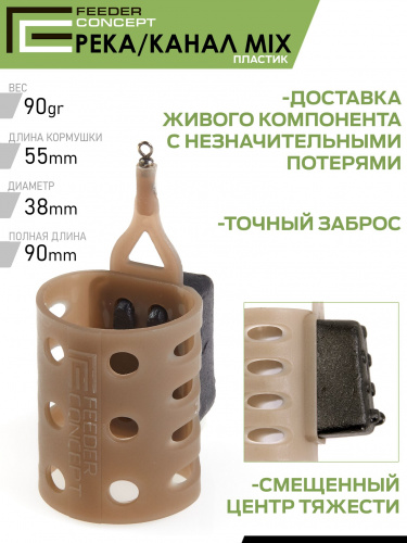 Набор пластиковых фидерных кормушек FC M6 РЕКА/КАНАЛ 6шт. (коробочная версия) фото 8