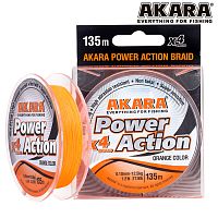 Шнур Akara Power Action X-4 Orange 135 м 0,16