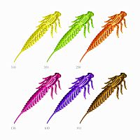 Приманка ZUB-LARVA 100мм(4")-4шт, (цвет 351) шартрез с блестками