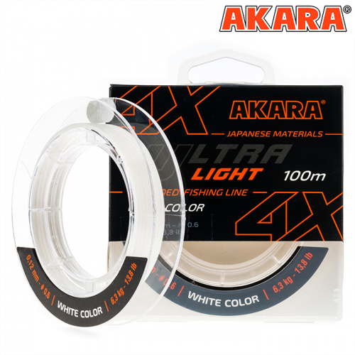 Шнур Akara Ultra Light White 100 м 0,08 фото 2