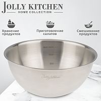 Миска-салатник Jolly Kitchen нерж.сталь 0,35 мм диам. 22 см