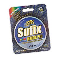 Леска плетеная SUFIX Matrix Pro разноцвет. 250 м 0.18 мм 13.5 кг
