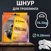 Шнур DUNAEV TROLLING BRAID PE X4 300м 0,38мм