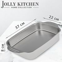 Противень Jolly Kitchen с ручками нерж.сталь 0,8мм 37x22x8 см