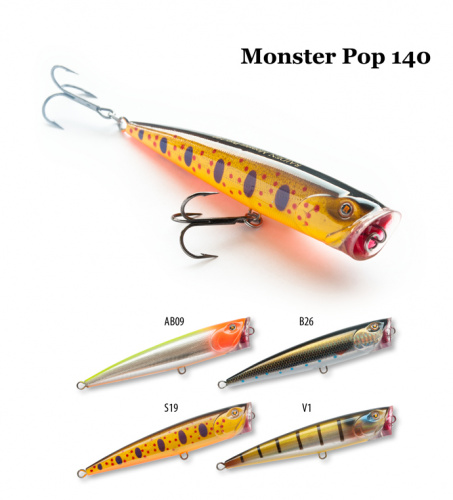 Воблер Raiden Monster Pop 140 41 гр. S19