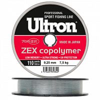 Леска ULTRON Zex Copolymer 0,12 мм, 100 м, 2,0 кг, прозрачная