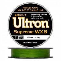 Шнур ULTRON WX 8 Supreme 0,45 мм, 50,0 кг, 300 м, хаки
