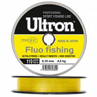 Леска ULTRON Fluo Fishing 0,14 мм, 2,3 кг, 100 м, флуоресцентная