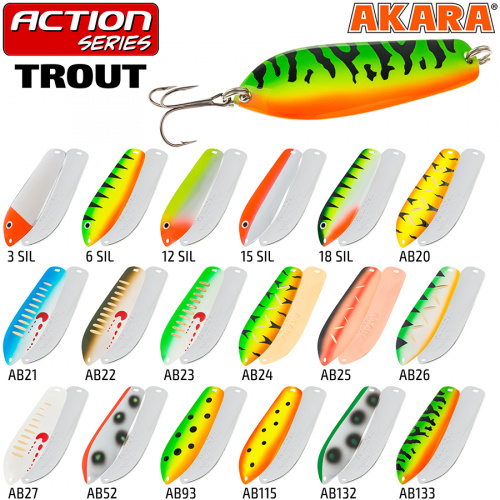 Блесна колеб. Akara Action Series Trout 55 11,5 гр. AB132
