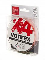 Шнур плетёный Lucky John Vanrex х4 BRAID Fluo Orange 125/014