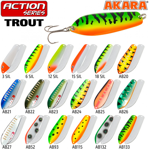 Блесна колеб. Akara Action Series Trout 55 11,5 гр. AB52 фото 2