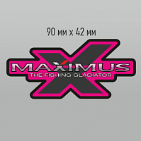 Наклейка Maximus 90х42мм розовая