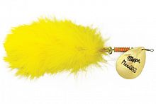 Блесна вращ. Mepps GIANT MARABOU Gold/Yellow (блистер)